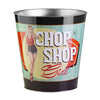 Chop Shop Girl Decorative Metal Trash Bin Waste Basket - 11.25" x 10.5"